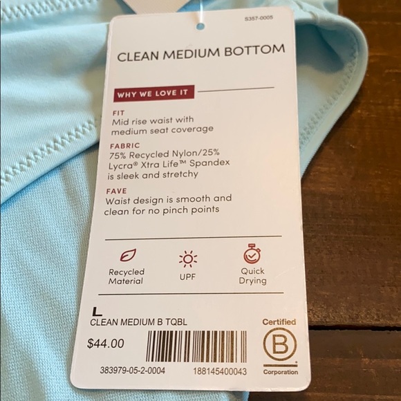 🎈NWT! Athleta Clean Medium Bottom - light blue - Picture 10 of 14